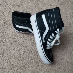 Vans Sk8-Hi Canvas Black & White Shoes